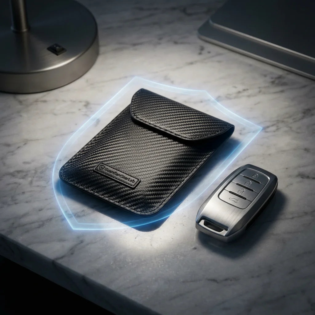 GuardianGearLab™ Carbon Fiber Faraday Pouch - Military-Grade Signal Blocking