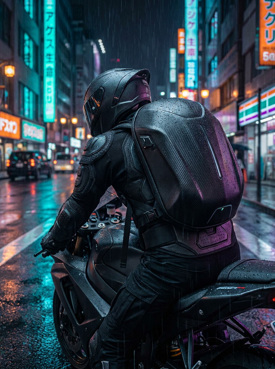 GuardianGearLab™ "Aero-Stealth" Carbon Fiber Hardshell Motorcycle Backpack